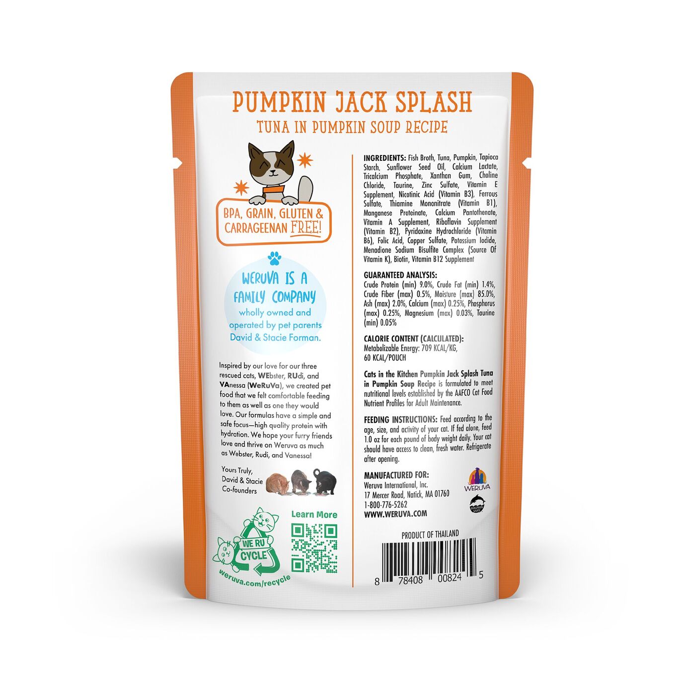 Weruva Pumpkin Jack Splash For Cats 12 Pack