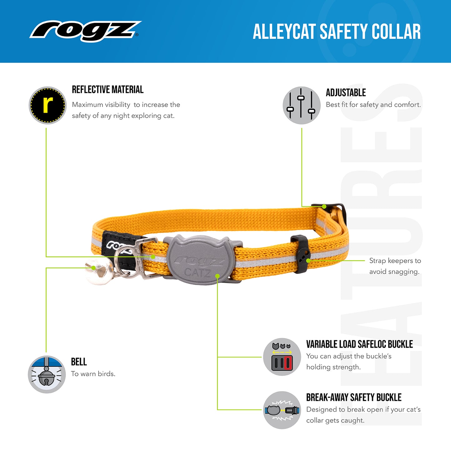 Rogz Alleycat Safety collar