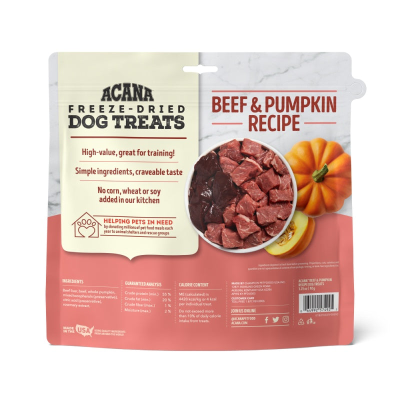 Acana Singles Freeze-Dried Dog Treats Beef & Pumpkin