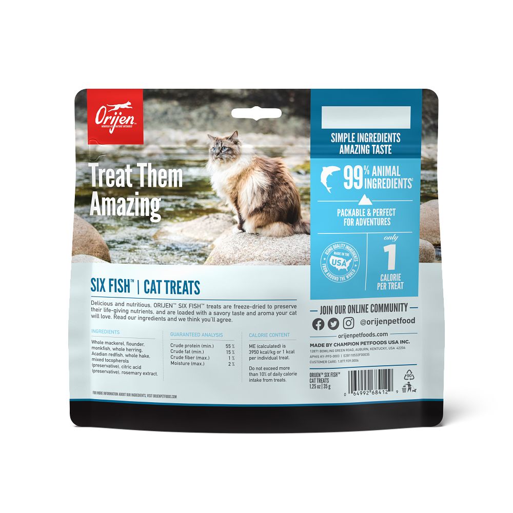 Orijen Six Fish Freeze-dried Cat Treats