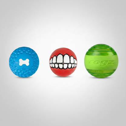 Three Dog Toy Balls Square